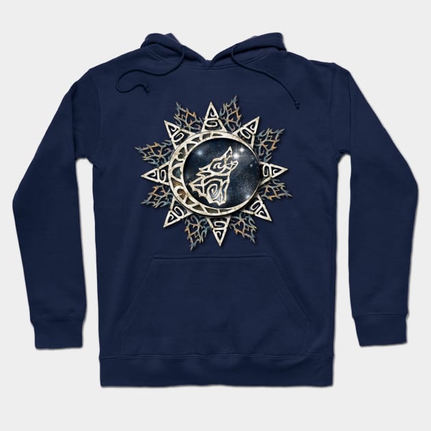 Wolf Emblem Hoodie by Astrablink7